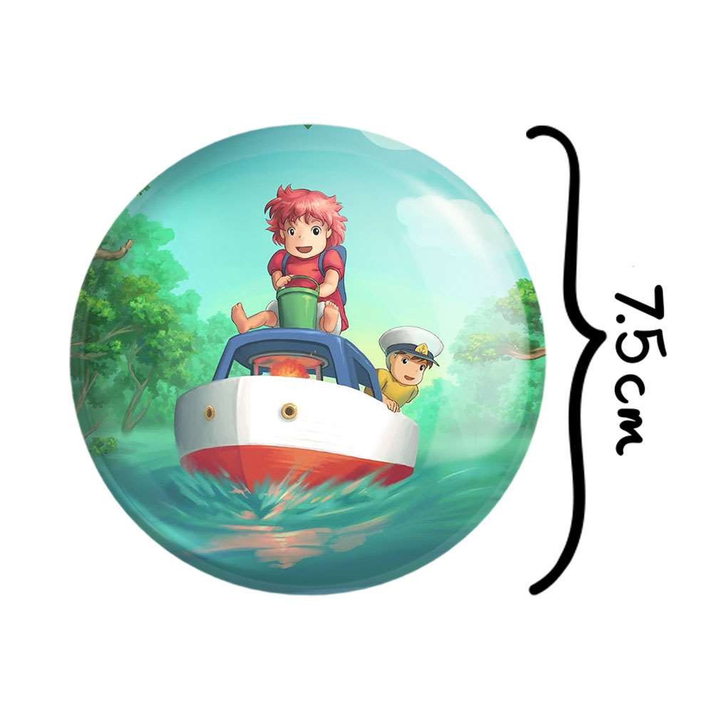 آینه جیبی خندالو طرح انیمه پونیو Ponyo  کد 4896