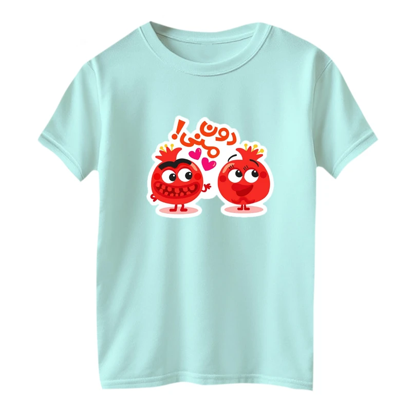 تی شرت آستین کوتاه بچگانه مدل انار یلدایی کد 2