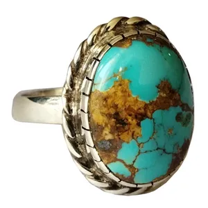 انگشتر نقره زنانه مدل فیروزه نیشابور