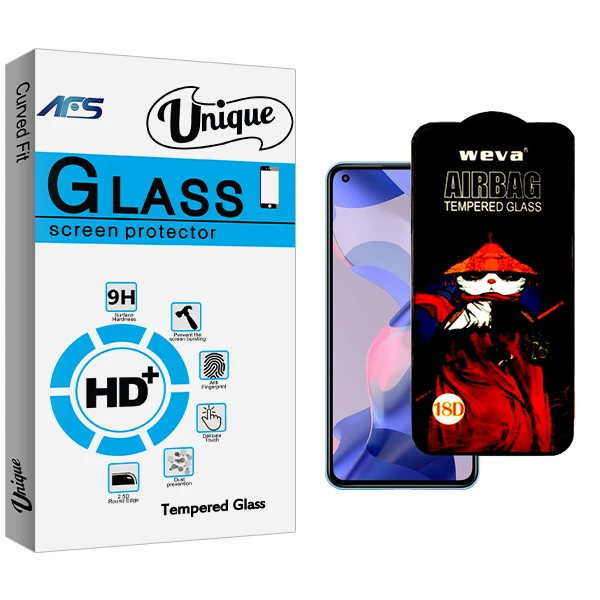 محافظ صفحه نمایش شیشه ای ای اف اس مدل Unique Glass Airbag مناسب برای گوشی موبایل شیائومی 11 Lite 5G NE 2109119DG