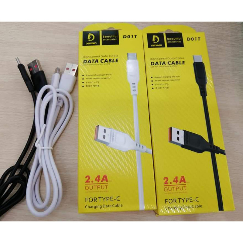 کابل تبدیل USB به USB-C دنمن مدل D01T - A52 مجموعه 10 عددی