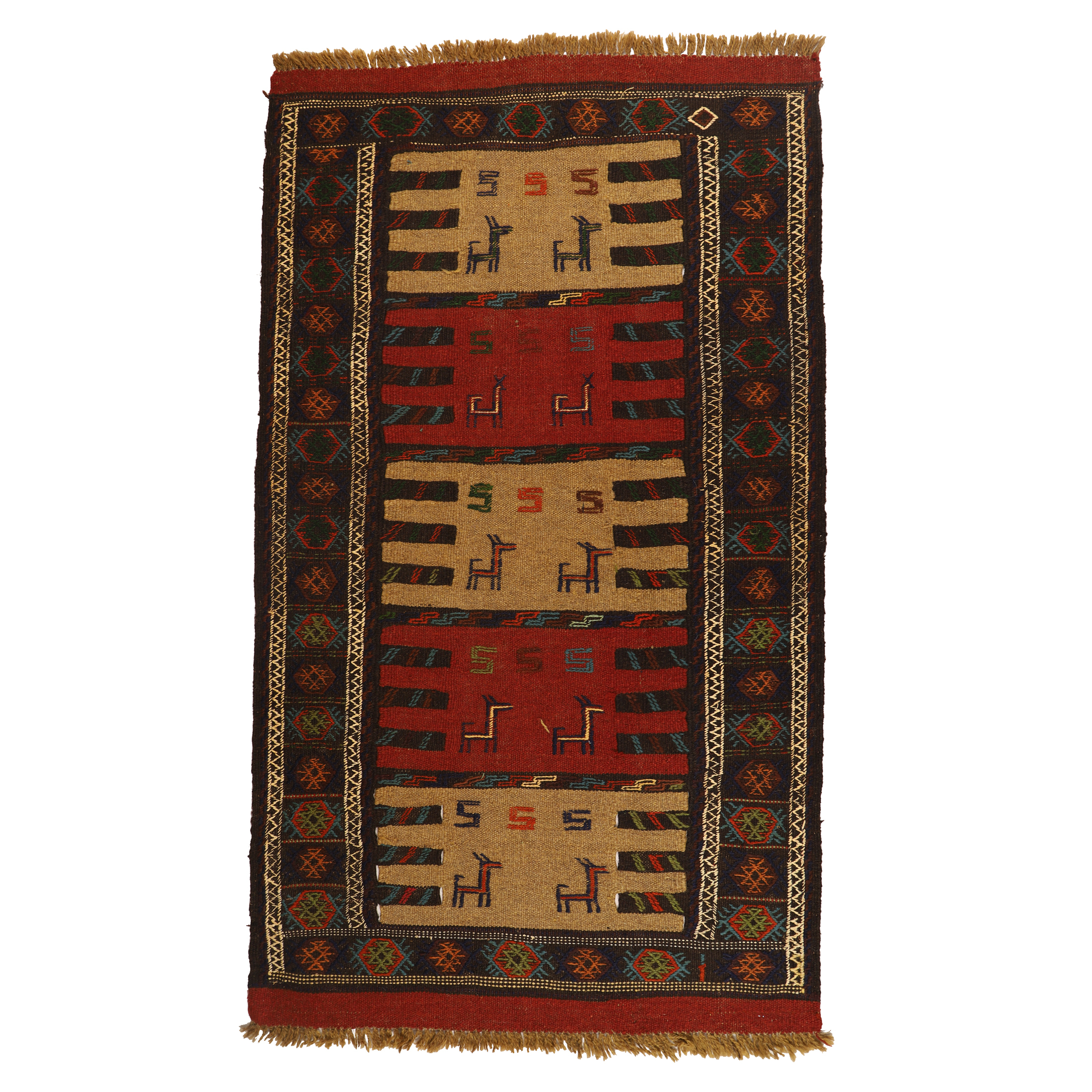 گلیم دستبافت دومتری کد 140467