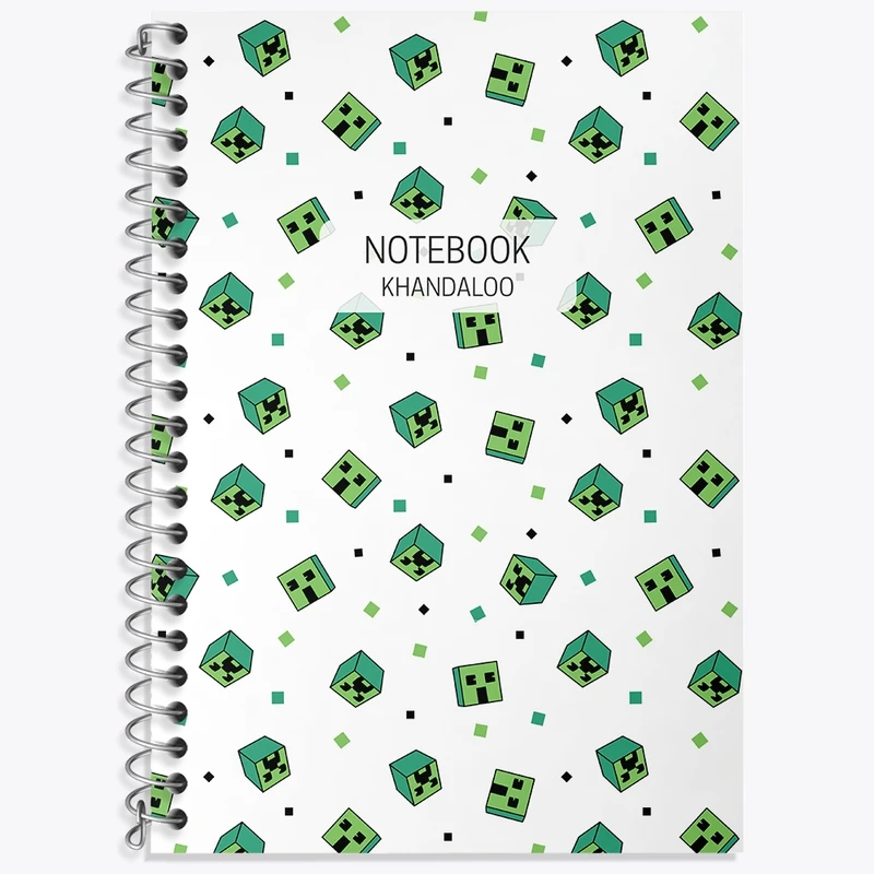دفتر زبان 50 برگ خندالو مدل سه خط طرح ماینکرافت (Minecraft) کد N564