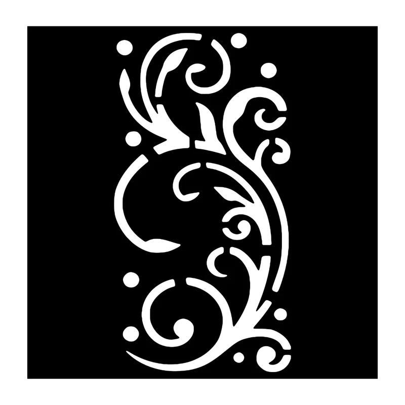  شابلون باتیس آرت طرح گل و بوته کد 50-536