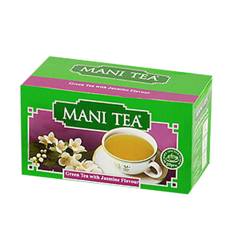 چای سبز کیسه ای عطر گل یاس چای مانی بسته 20 عددی