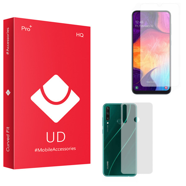 محافظ صفحه نمایش یو دی مدل HQ مناسب برای گوشی موبایل هوآوی Y6P به همراه محافظ پشت گوشی