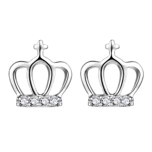 گوشواره نقره زنانه گالری شمرون مدل تاج کد EAR753S0