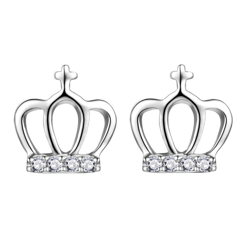 گوشواره نقره زنانه گالری شمرون مدل تاج کد EAR753S0