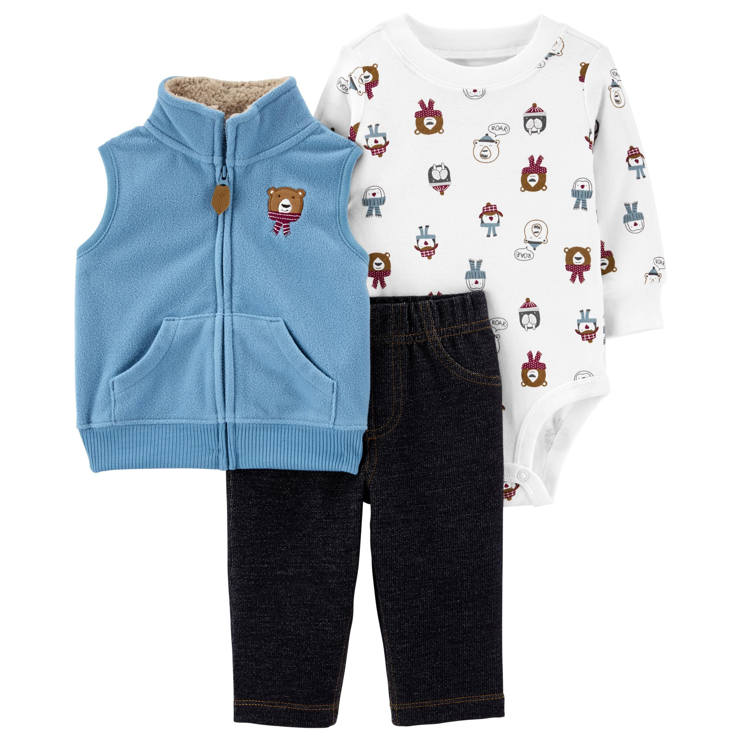 ست 3 تکه لباس نوزادی کارترز طرح Brown Bear کد M566