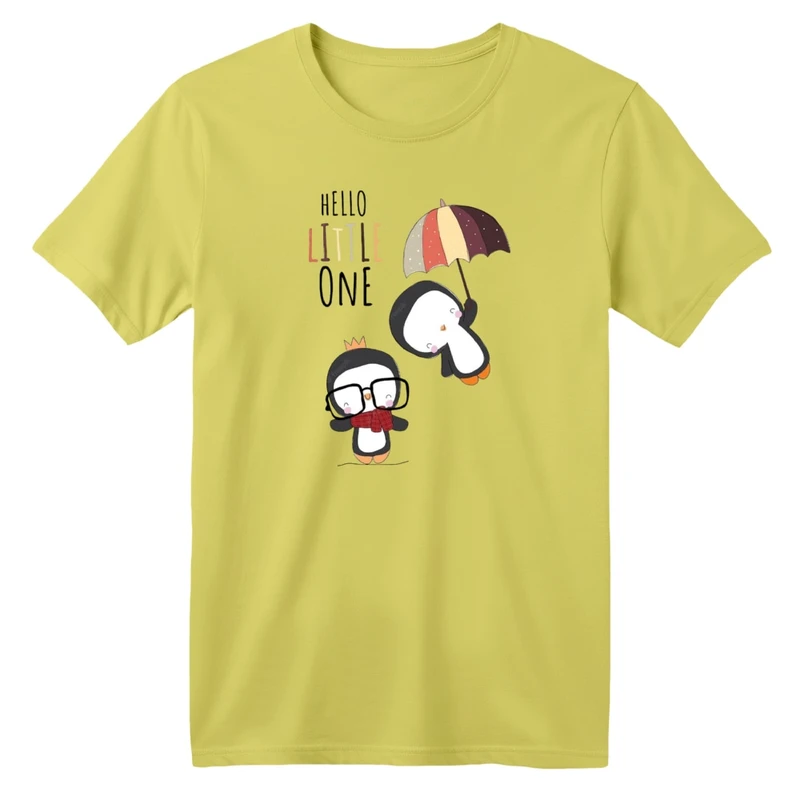 تی شرت آستین کوتاه بچگانه مدل پنگوئن های چتر