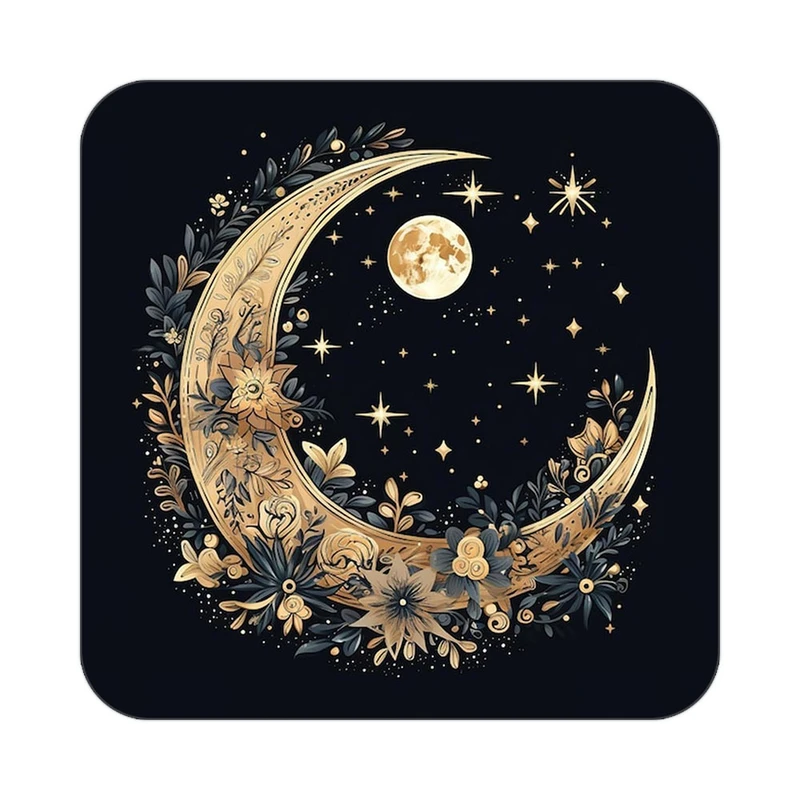 زیر لیوانی کاکتی طرح ماه و ستاره مدل mp53106