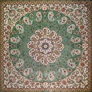 رومیزی ترمه ابریشم رضایی طرح ونوس کد T10209