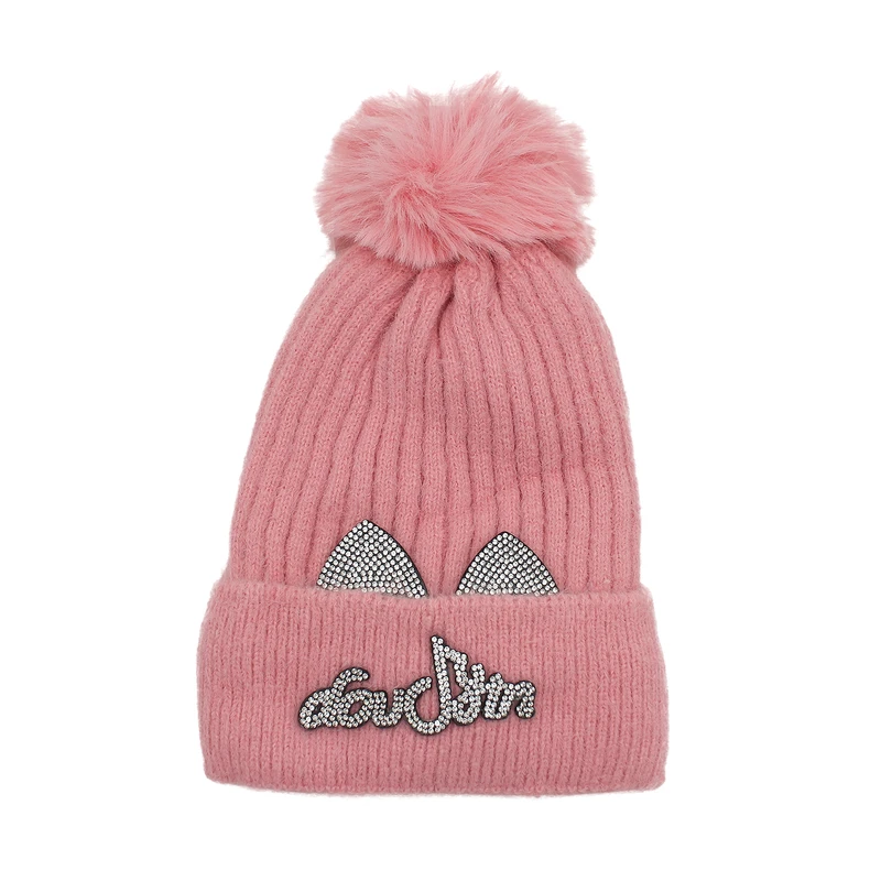 کلاه بافتنی دخترانه مدل ngin