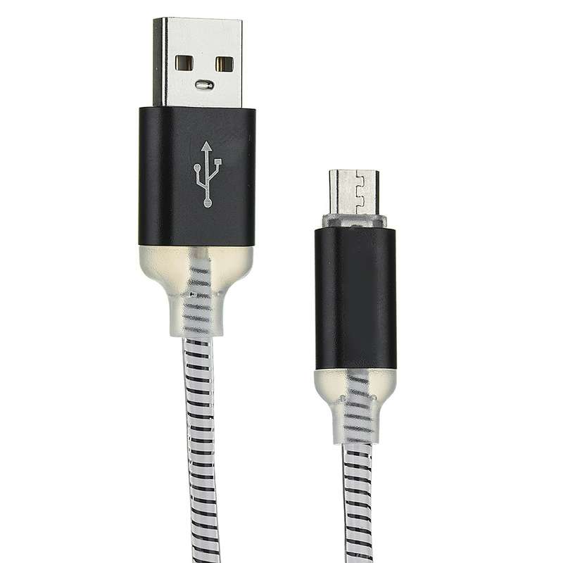 کابل تبدیل USB به microUSB ریمکس مدل چراغدار طول 1 متر