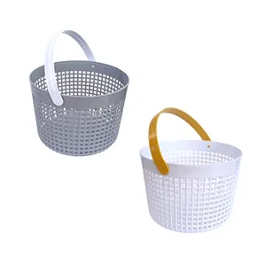 سبد رخت چرک کاجین مدل گرد دسته دار بسته 2 عددی