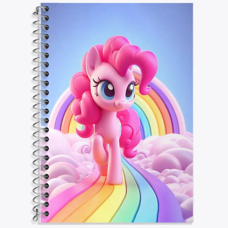 دفتر زبان 50 برگ خندالو مدل سه خط طرح یونیکورن کد F2772