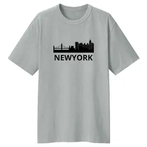 تی شرت لانگ زنانه مدل نیویورک کد LL137 رنگ طوسی