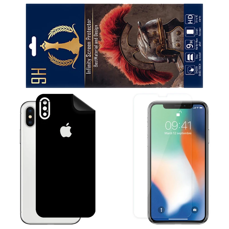 برچسب پوششی اینفینیتی مدل RG مناسب برای گوشی موبایل اپل iPhone X به همراه محافظ صفحه نمایش