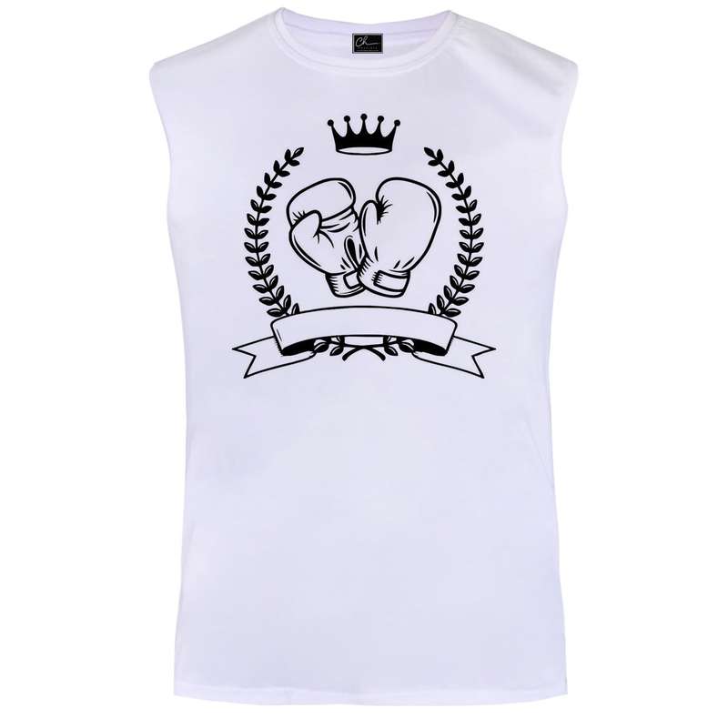 تاپ مردانه مدل بوکس کد B24 رنگ سفید