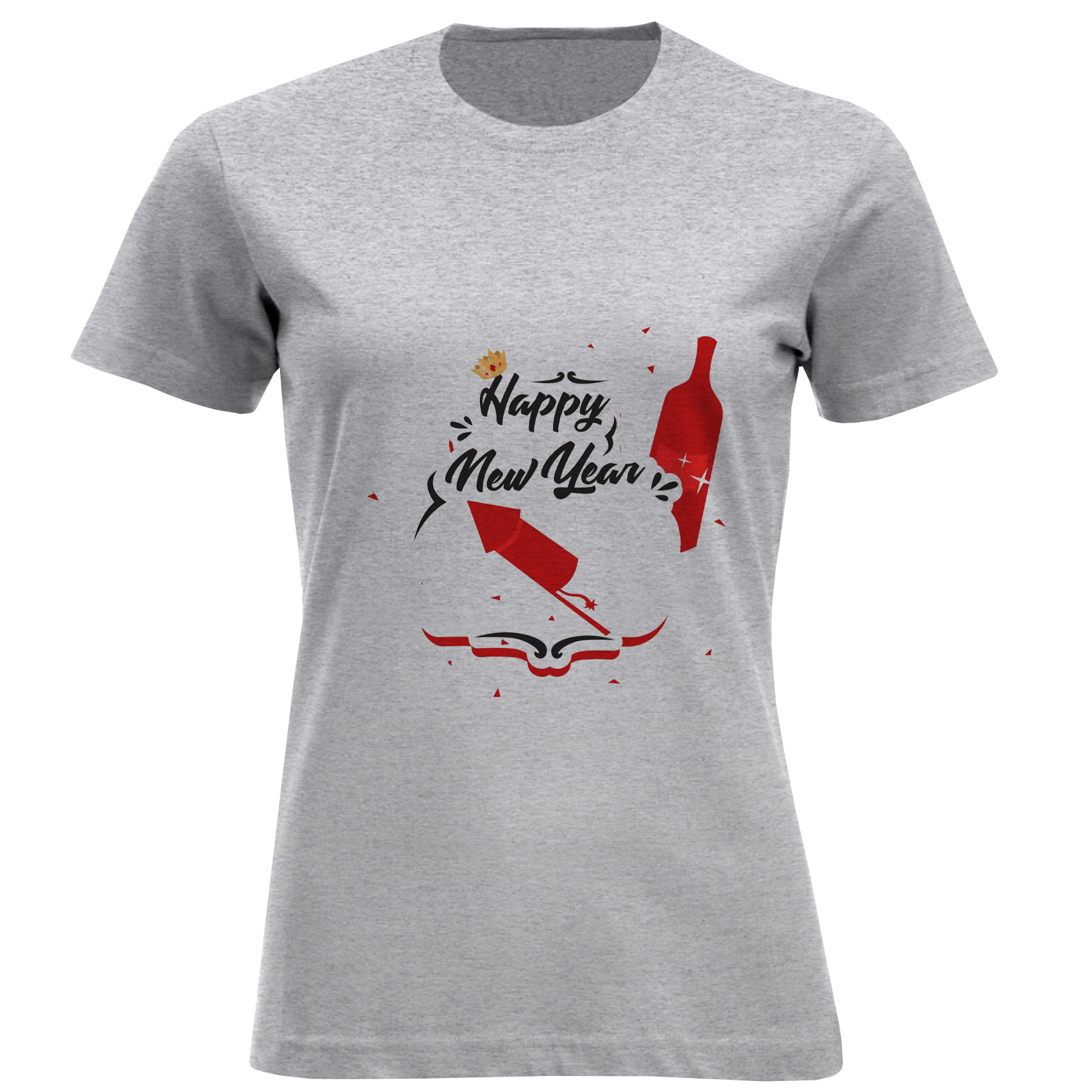 تی شرت آستین کوتاه زنانه مدل تایپوگرافی وبطری D982