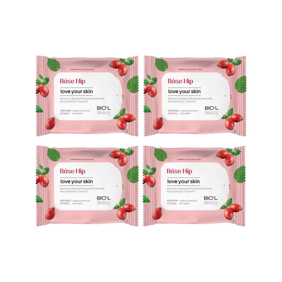 دستمال مرطوب بیول مدل Rose Hip مجموعه 4 عددی -  - 1