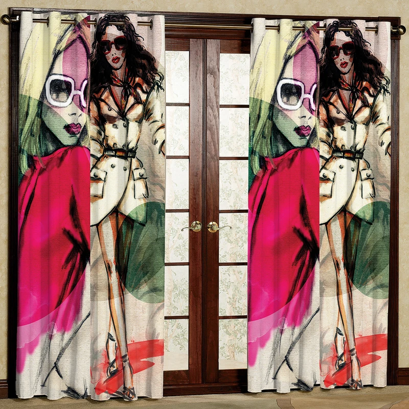   پرده مدل دختر مخمل پانچی کد 622  سایز 140x280 سانتی متر