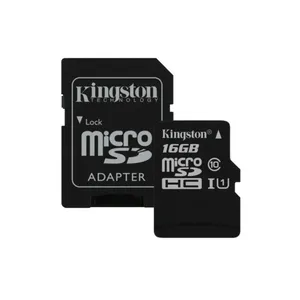 کارت حافظه microSDHC کینگستون مدل Canvas Select کلاس 10 استاندارد UHS-I U1 سرعت 80MBps ظرفیت 16 گیگابایت به همراه آداپتور SD