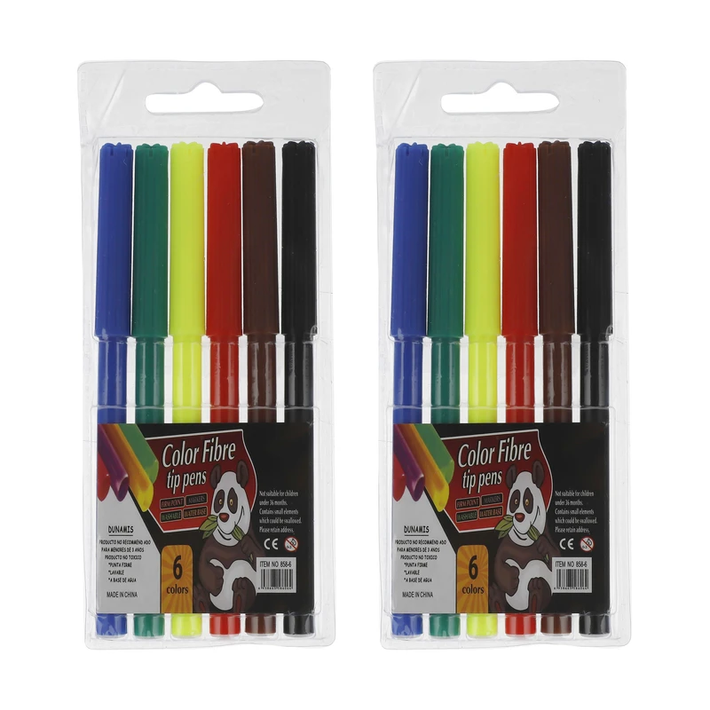 ماژیک رنگ آمیزی مدل Color Fibre بسته 2 عددی