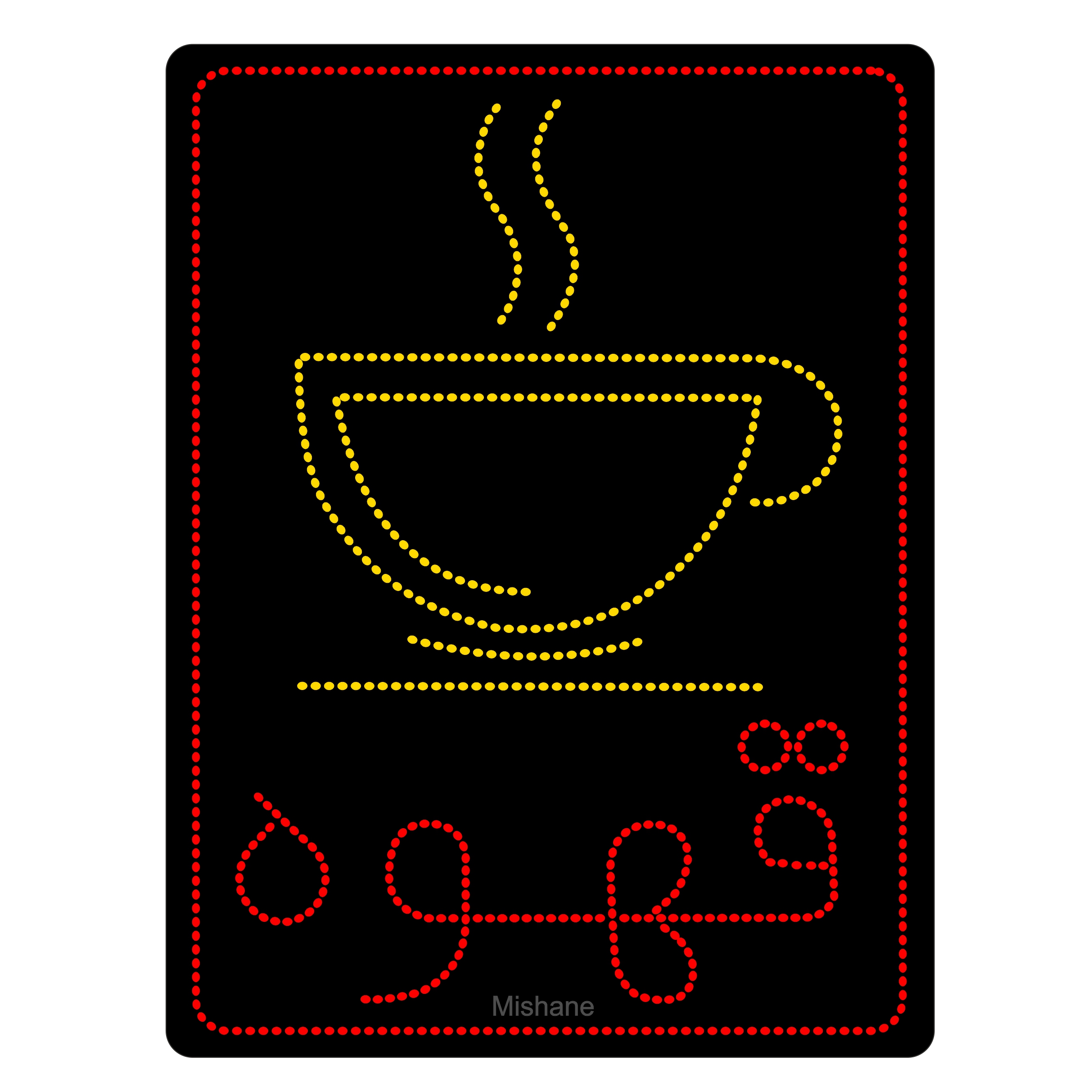تابلو ال ای دی میشانه مدل قهوه کد 890