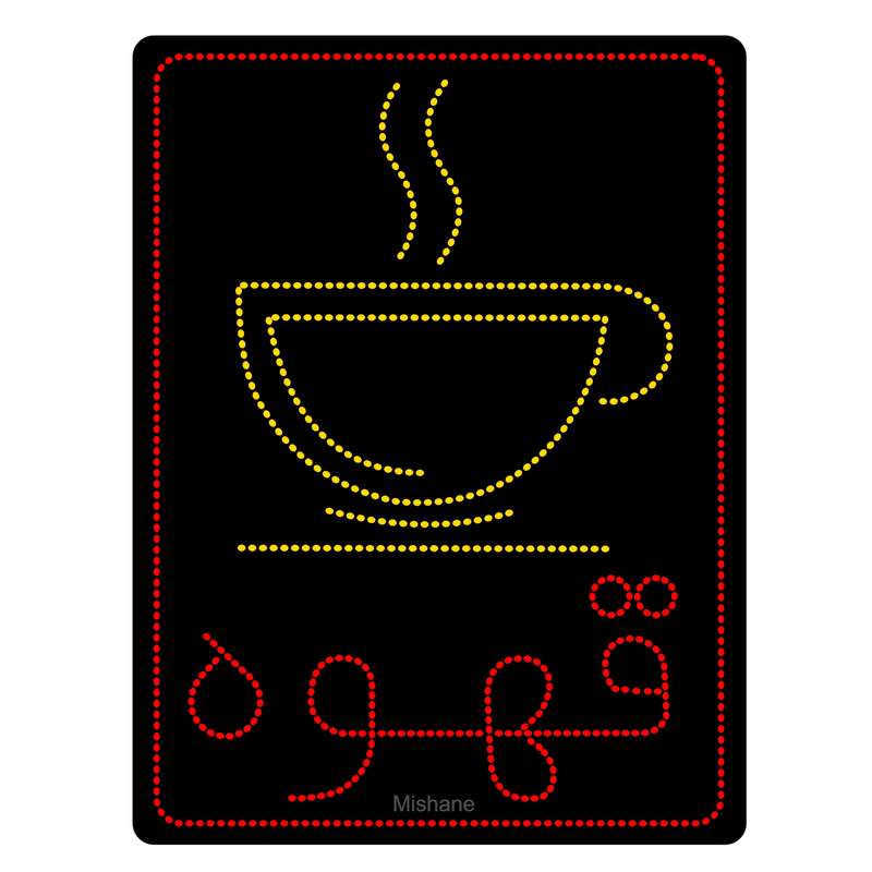 تابلو ال ای دی میشانه مدل قهوه کد 890