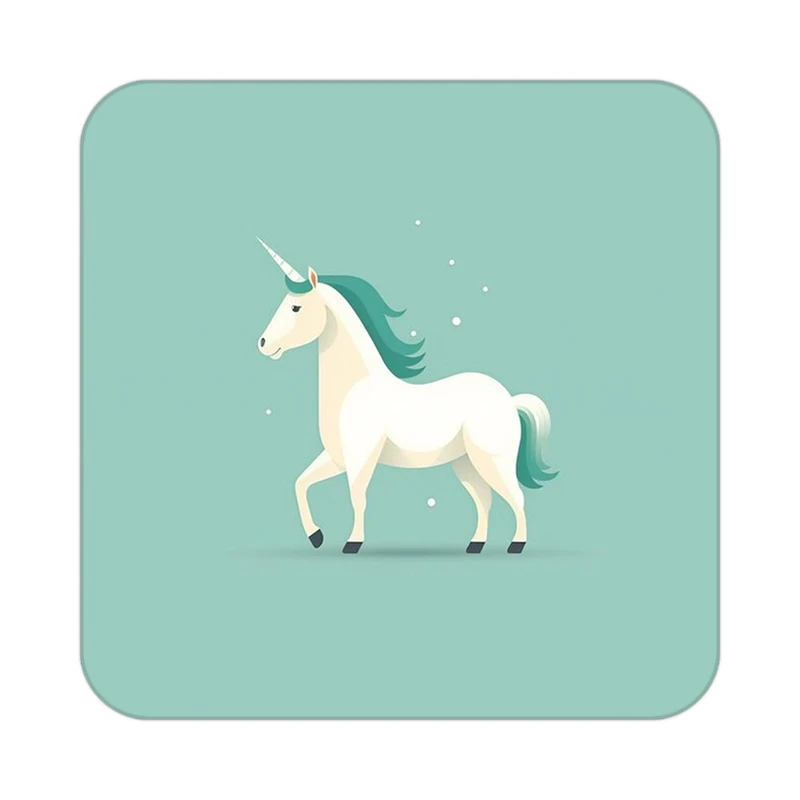 زیر لیوانی کاکتی طرح اسب تک شاخ و یونیکورن مدل mp32446