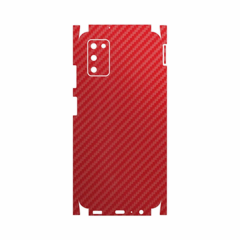 برچسب پوششی ماهوت مدل Red-Fiber-FullSkin مناسب برای گوشی موبایل سامسونگ Galaxy A03S