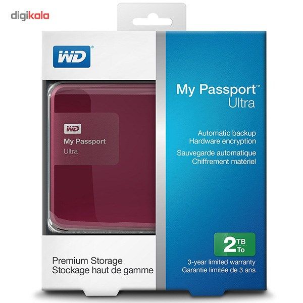 هارددیسک اکسترنال وسترن دیجیتال مدل My Passport Ultra Premium ظرفیت 2 ترابایت main 1 27