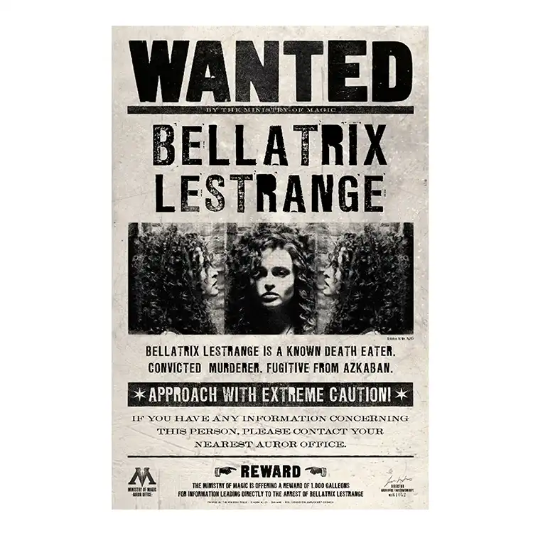 پوستر مستر گرین مدل هری پاتر طرح بلاتریکس لسترنج