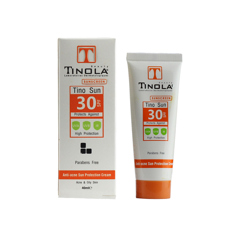 کرم ضد آفتاب بدون رنگ تینولا بیوتی SPF 30 مدل Tino Sun ‌مناسب پوست‌های چرب و مختلط حجم 40 میلی‌لیتر