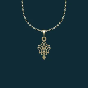 گردنبند طلا 18 عیار زنانه مدوپد مدل هندسی کد BB2-1-1196