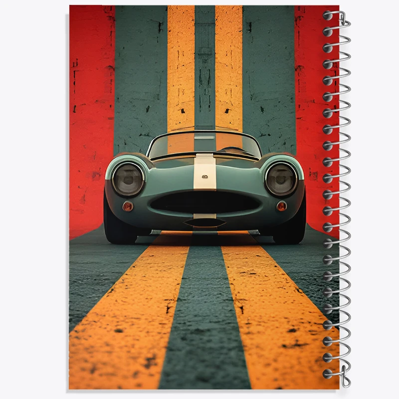 دفتر شطرنجی 50 برگ خندالو طرح ماشین اسپرت کد F7028