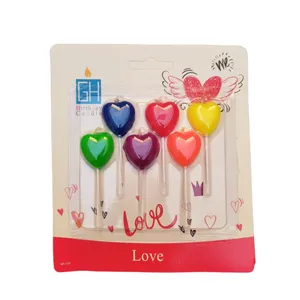 شمع مدل قلبی کد GH بسته 5 عددی