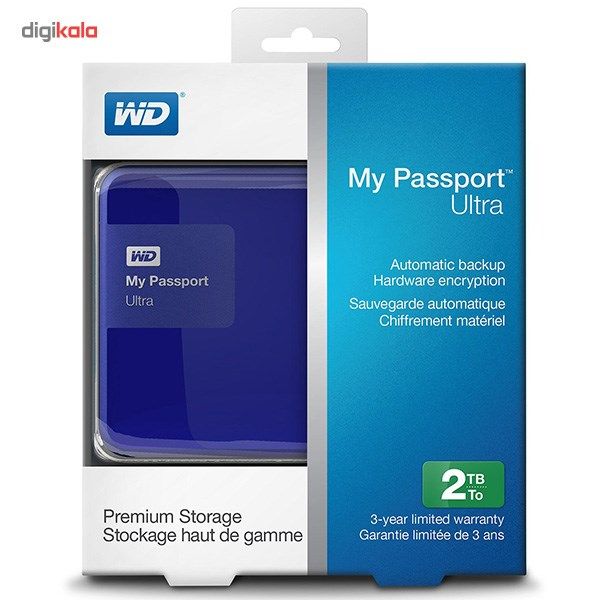 هارددیسک اکسترنال وسترن دیجیتال مدل My Passport Ultra Premium ظرفیت 2 ترابایت main 1 28