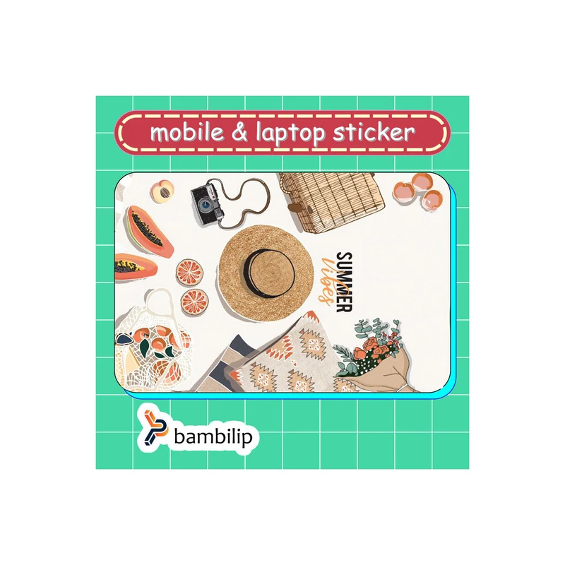استیکر بامبیلیپ مدل کارت عابر طرح استایل پیک نیک تابستانی کد 8883413