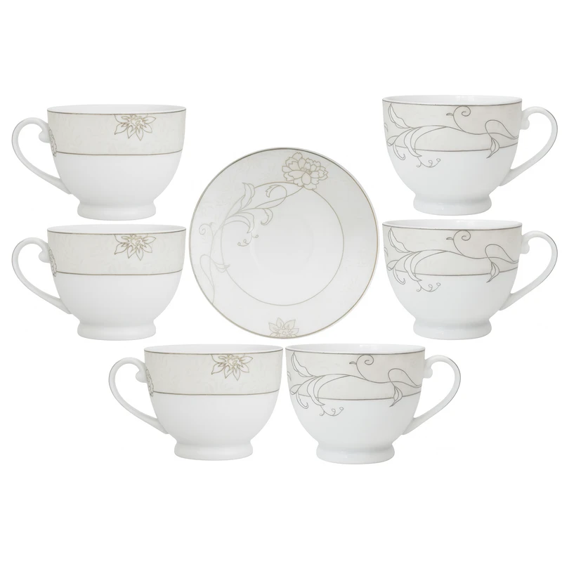 ست فنجان و نعلبکی 12 پارچه 6 نفره ای ال اس کد CPT-213