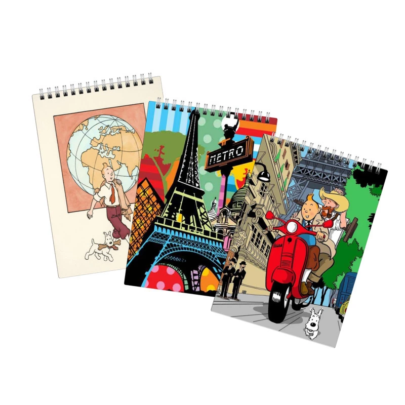 دفتر نقاشی 40 برگ لالالی لو طرح تن تن میلو در پاریس کد 55 مجموعه 3 عددی