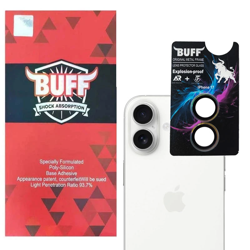 محافظ لنز دوربین فلزی بوف مدل Metal AR Frame مناسب برای گوشی موبایل اپل iPhone 17