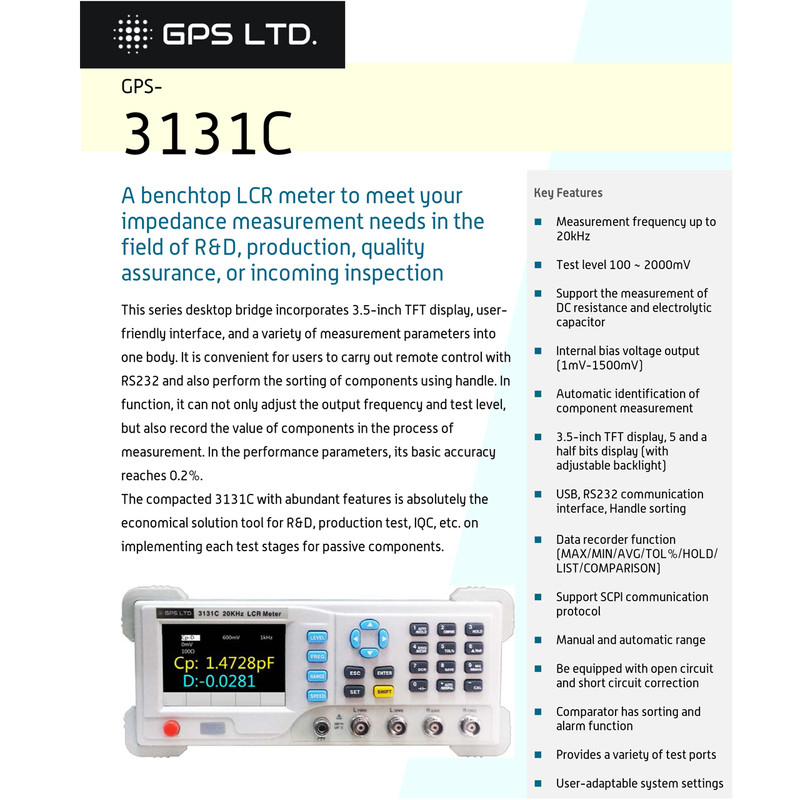 ال سی آر متر جی پی اس لیمیتد مدل GPS-3131C