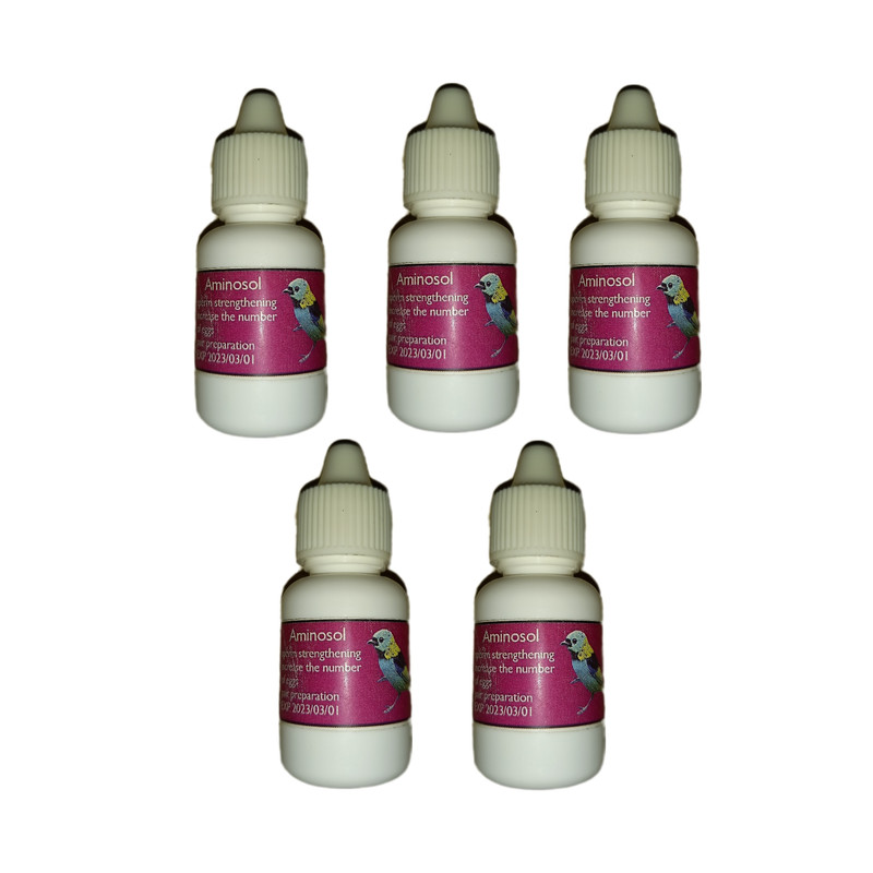 محلول افزایش تخم پرندگان زینتی آمینوسل کد 5ML حجم 5 میلی لیتر مجموعه 5 عددی