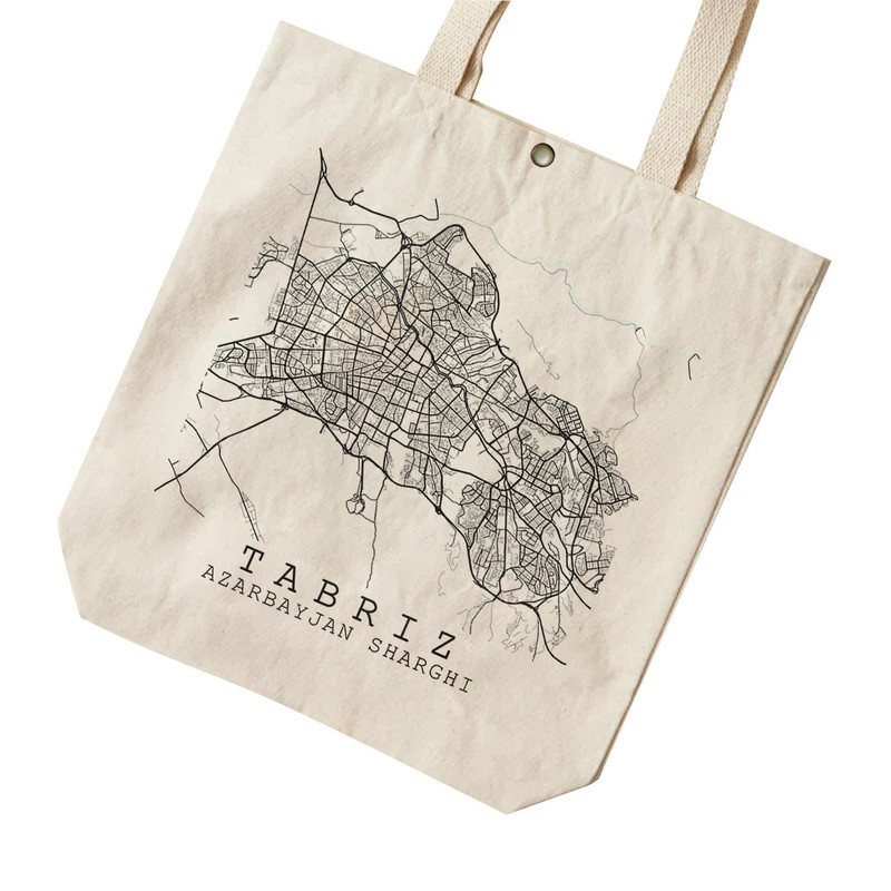ساک خرید ترمه طراحان ایده مدل نقشه شهر تبریز کد map0500 - L