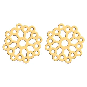 گوشواره طلا 18 عیار زنانه فرشته مدل اسلیمی WEL-000062