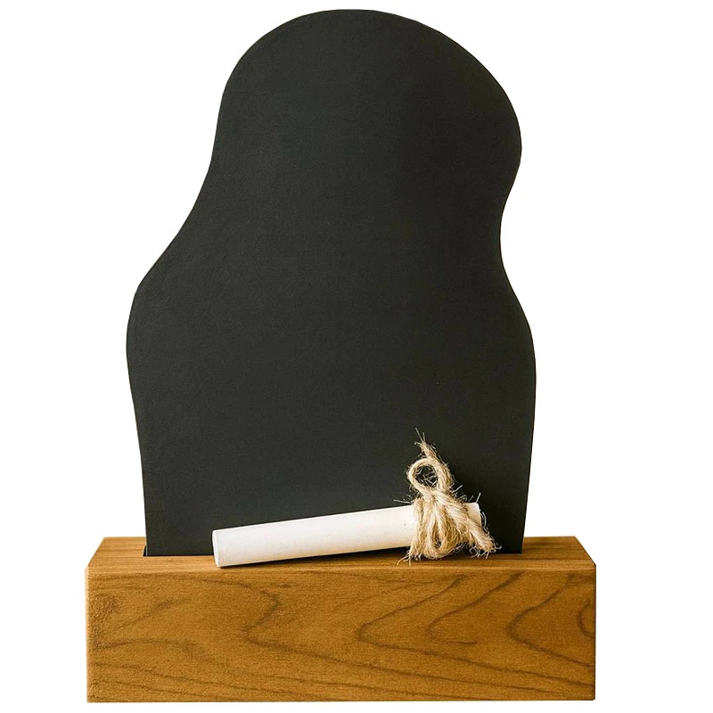 تخته سیاه مدل دفرمه طرح پابه چوب سایز 22x17 سانتی‌متر به همراه گچ