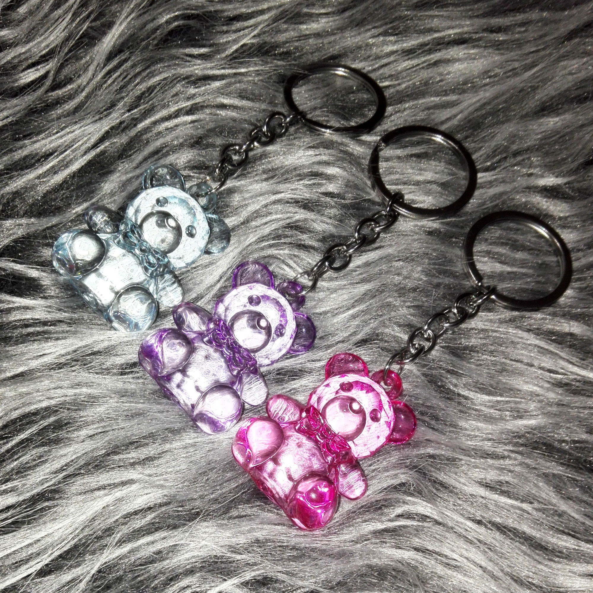 جاکلیدی دخترانه مدل خرس کریستالی