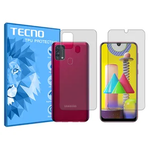Tecno clear screen protector HyGEL model suitable for Samsung Galaxy M31 mobile phone along with back protector